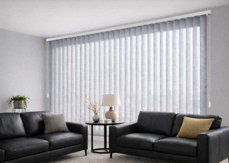 Cortina lamas verticales translúcidas Shantung