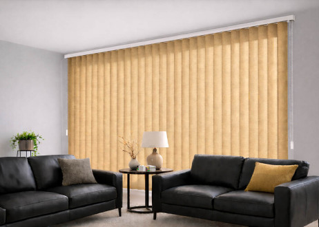 5-cortina-lamas-verticales-translúcido-Shantung-ocre-13